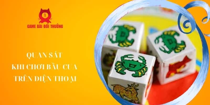 Quan sát khi chơi bầu cua trên điện thoại