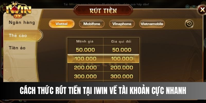 Cách Thức Rút Tiền Tại IWIN Về Tài Khoản Cực Nhanh